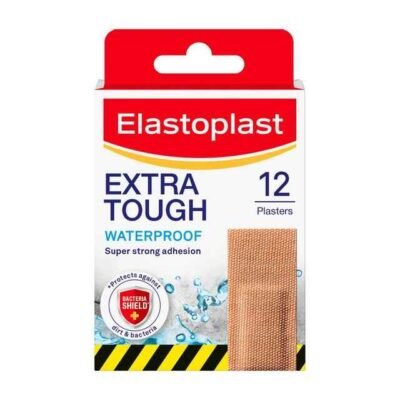 Elastoplast Extra Tough Waterproof Fabric Plasters 12 Pack