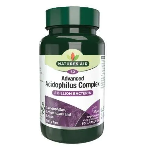 Natures Aid Acidophillus Complex 5 Billion Bacteria Vegan 60's