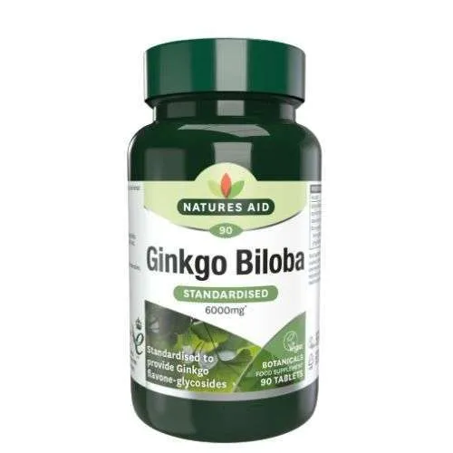 Natures Aid Ginko Biloba 120mg Vegan 90's