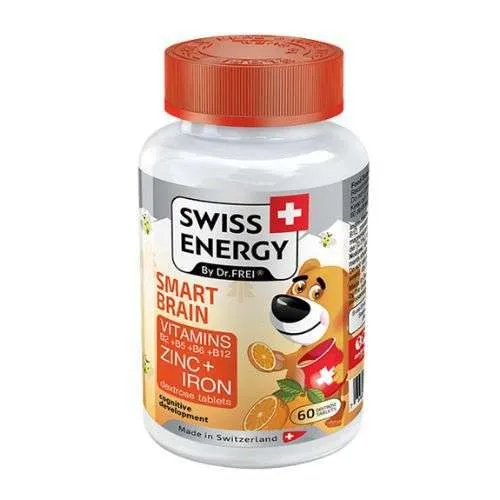 Swiss Energy Smart Brain b2 b5 b6 b12 zinc + iron 60's