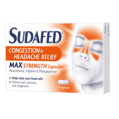 Sudafed Congestion & Headache Relief Max 16's