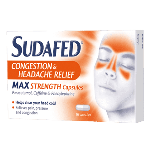 Sudafed Congestion & Headache Relief Max 16's