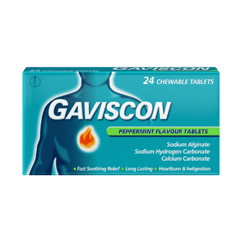 Gaviscon 250mg Peppermint Tablets