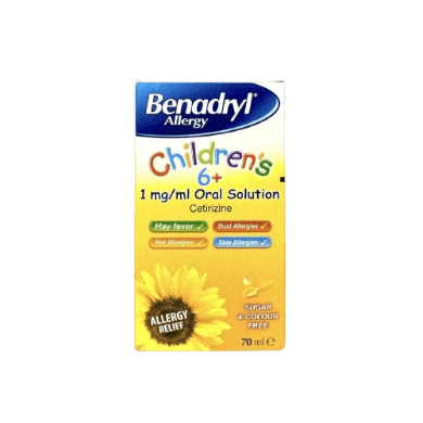 Benadryl Allergy Children’s 6+Solution