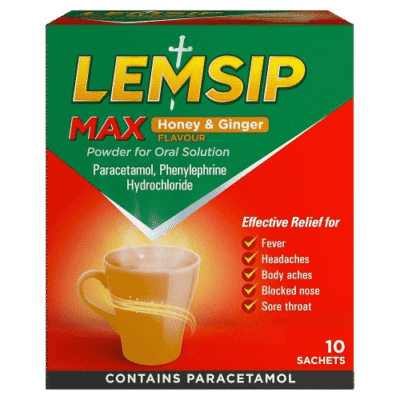 Lemsip Max Fusions Honey & Ginger 10`s