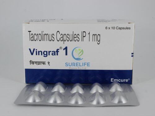 VINGRAF I CAPS 60`S( TACROLIMUS CAPS 1MG)