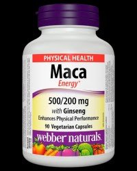 Webber Naturals Maca 500/200mg With Ginseng