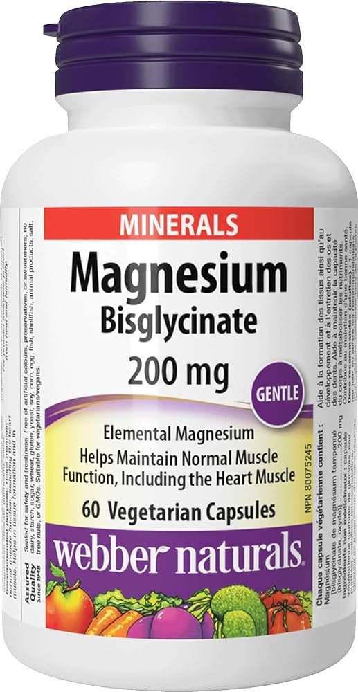 Webber Naturals Magnesium Bisglycinate 200mg 60 Caps